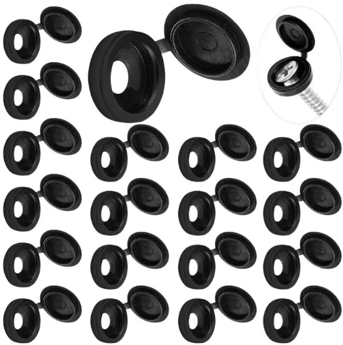 50 Stuks Schroef Decoratieve Cover Cross Schroef Nail Cap Vouwsluiting Voor Auto Meubels Decoratieve Moeren Cover bouten Hardware