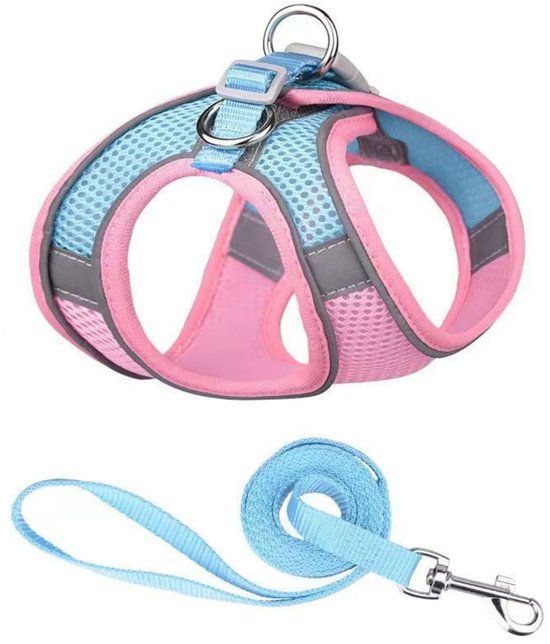 feiling Lederen hondenharnas, waterdicht, borstharnas, huisdier, leren harnas, verstelbaar, kattenharnas, zacht, voor kleine en middelgrote honden (geel, S