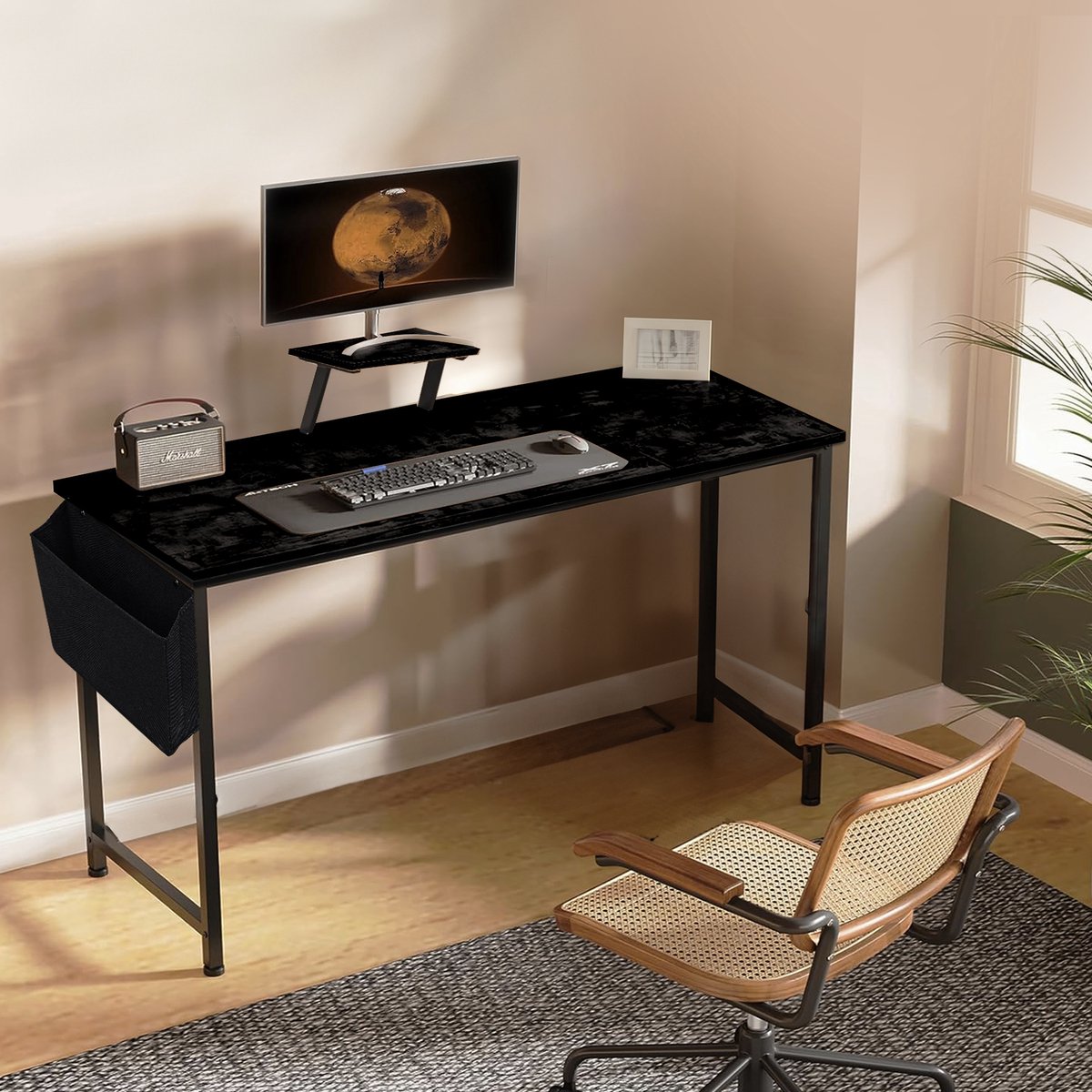 BAUER & MEYER® Bureau - Bureau Zwart - Computerbureau - Computer tafel - Bureautafel - Desk