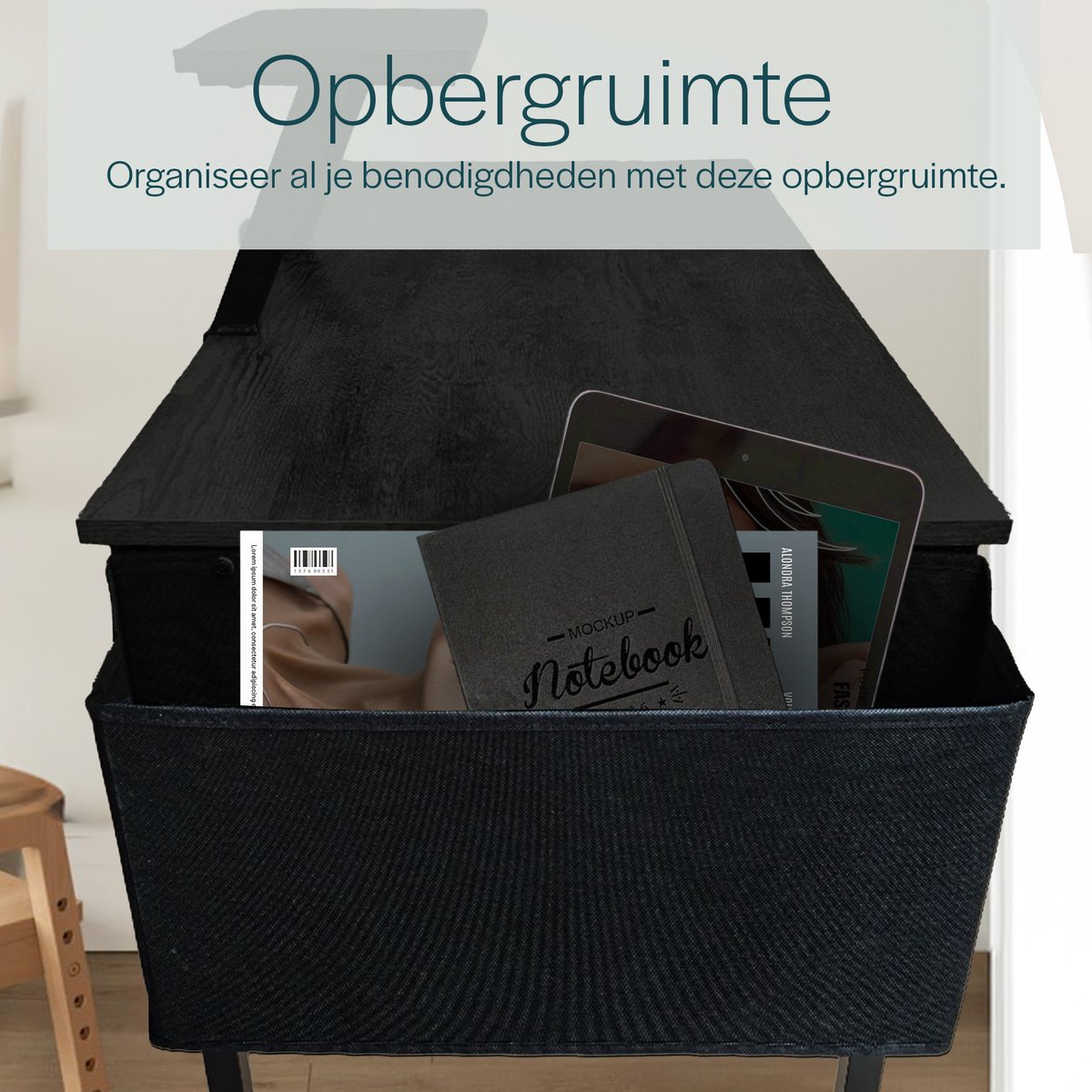 BAUER & MEYER® Bureau - Bureau Zwart - Computerbureau - Computer tafel - Bureautafel - Desk