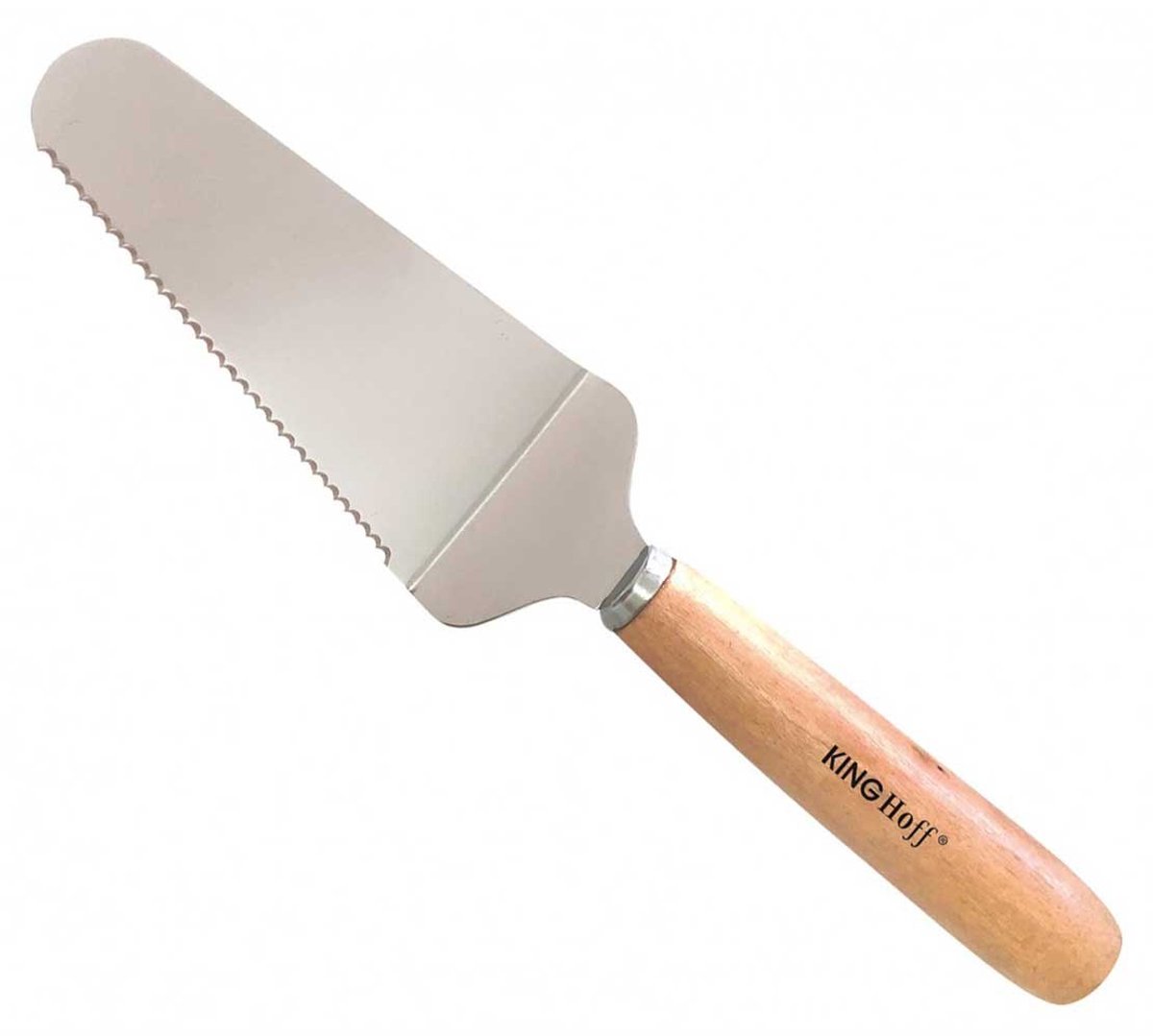 Kinghoff KH-1557 - Pizzasnijder - Roestvrij Staal - Ergonomische Houten Handgreep