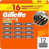 Bol.com Gillette Fusion5 Power Scheermesjes voor Mannen - 12 stuks aanbieding