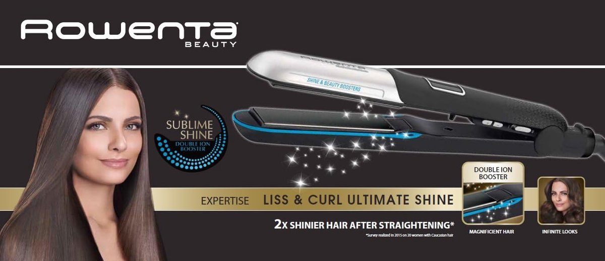 Rowenta SF6220 - 2in1 Liss & Curl - Ultimate Shine Stijltang - 2x glanzender haar