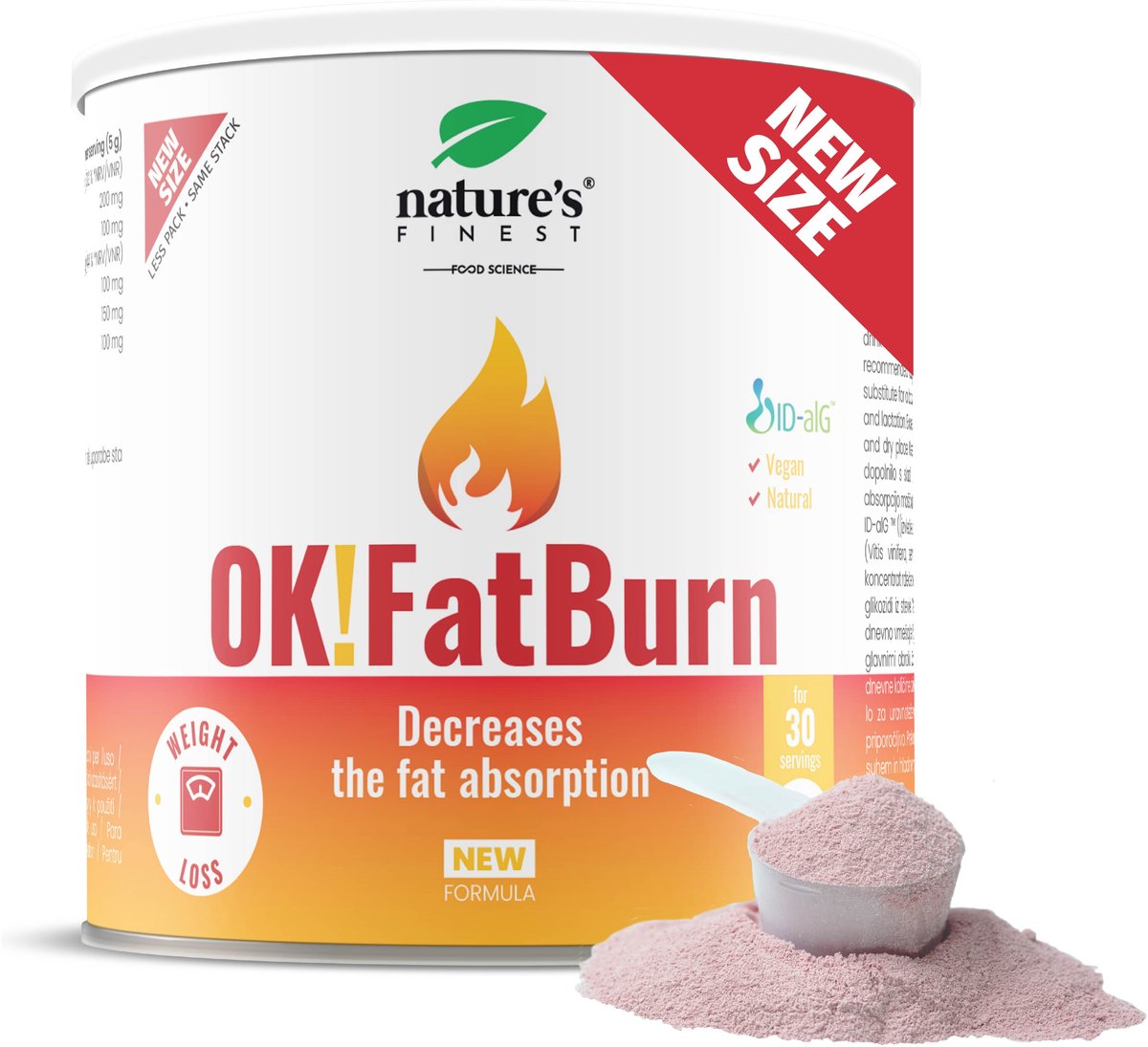 Goedkoopste Nature's Finest OK!FatBurn 150 g – Krachtige Vet- en Koolhydraat Blokker met ID-alG™, L-Carnitine, L-Tyrosine & Vitamine C – Stimuleert Vetverbranding, Ondersteunt Gewichtsverlies & Vermindert Eetlust – Zonder Suiker, Citroensmaak