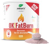 Nature's Finest OK!FatBurn 150 g – Krachtige Vet- en Koolhydraat Blokker met ID-alG™, L-Carnitine, L-Tyrosine & Vitamine C – Stimuleert Vetverbranding, Ondersteunt Gewichtsverlies & Vermindert Eetlust – Zonder Suiker, Citroensmaak