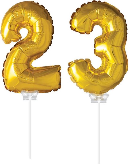 Druipend Bad Trouw Folie Ballon Goud "23" (40CM) | bol.com