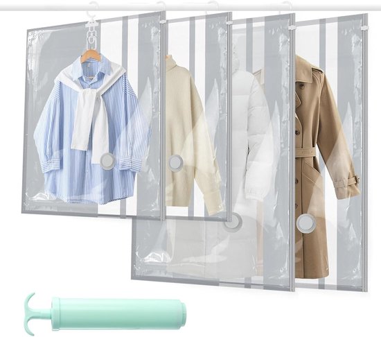 Handige Vacuüm Opbergzakken Voor Kleding Met Draaibare Haken En Ruimtebesparend Ontwerp
