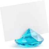 Tafelkaarthouder Turquoise Diamant 4cm 10st