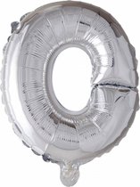 Wefiesta Folieballon Letter O 41 Cm Zilver