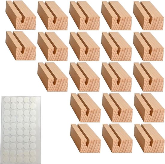 20 stuks mini-ezel houten fotohouders, kaarthouders, memohouders 20 stuks mini-ezel houten fotohouders, kaarthouders, memohouders
