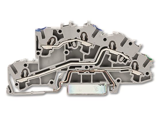 Pince d'installation au sol; avec ouverture de fonctionnement; 2,5 mm²; N / L / PE; Push in CAGE CLAMP®; 2,50 mm²; gris