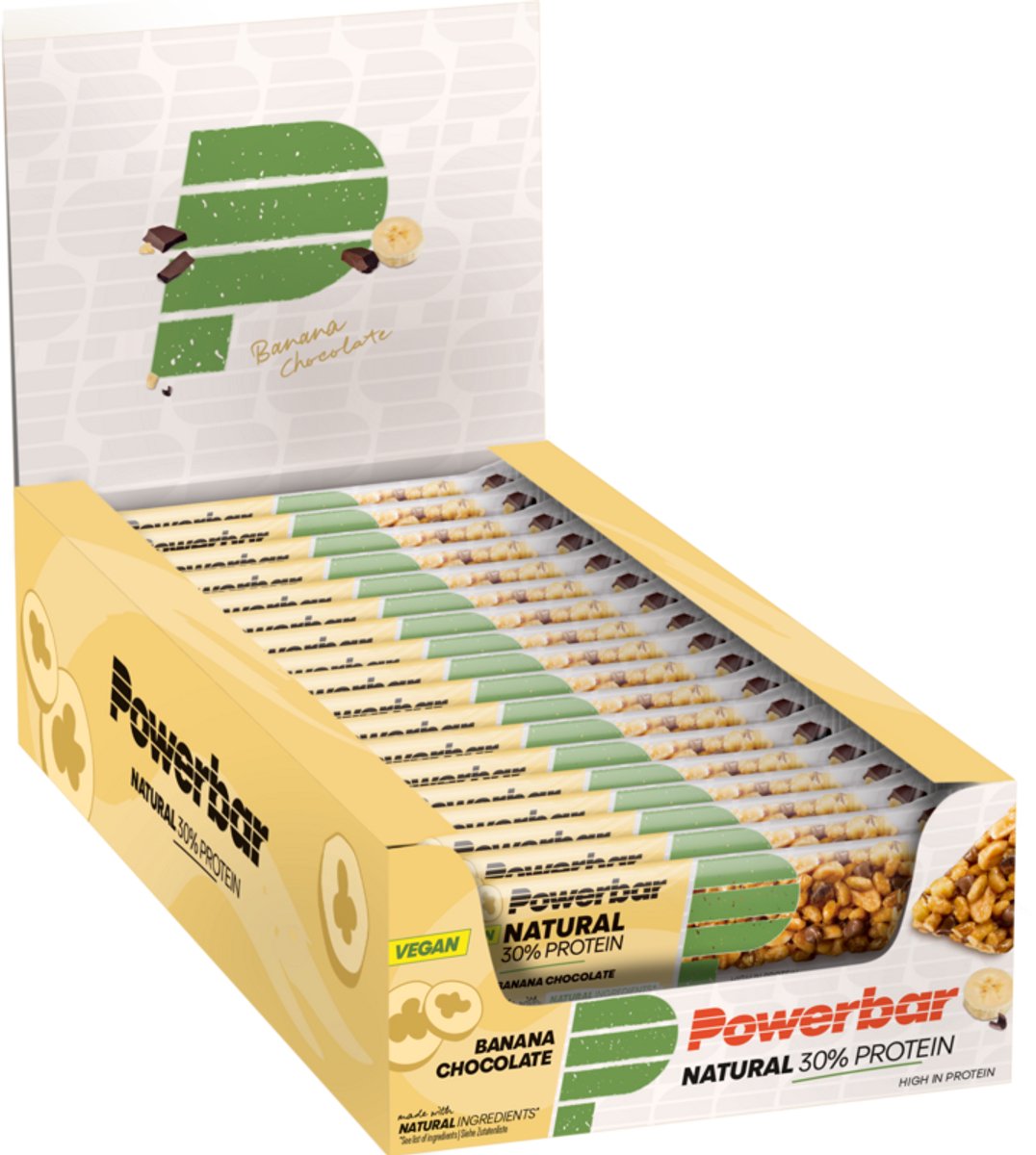 Goedkoopste Powerbar Vegan eiwitreep | Natural Protein bar| Banana Chocolate - 18x40g