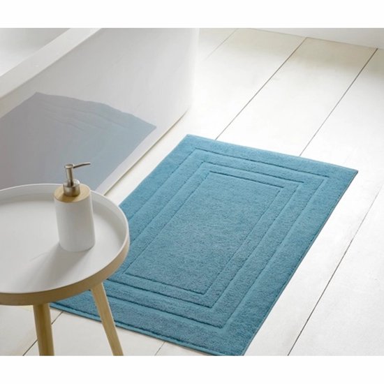Tapis de bain De Witte Lietaer bleu glacier 60x70cm
