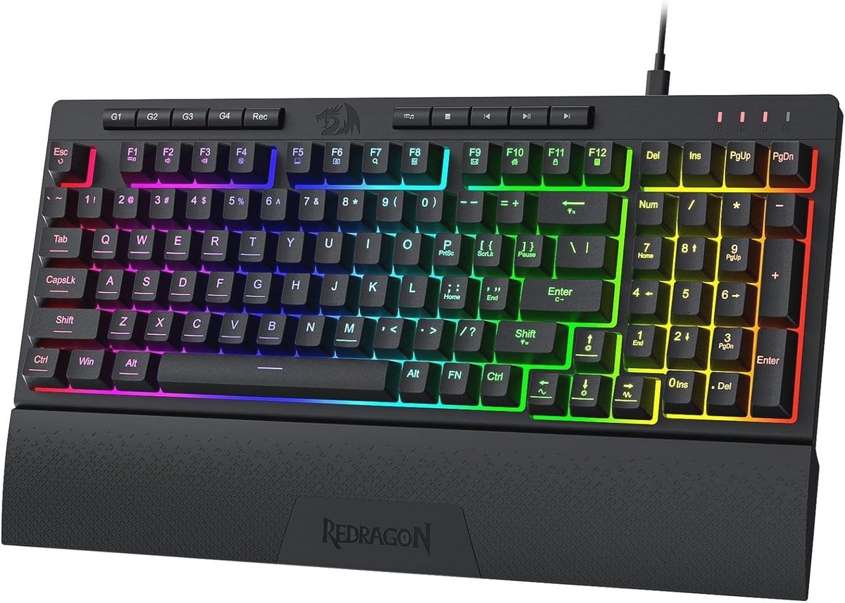 RGB Gaming Toetsenbord met Mechanisch Voel Effect en Gladde Schakelaars