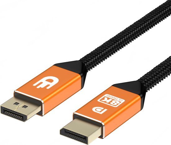 Drivv. Câble Displayport - 8K 60Hz – 4K 144 Hz - 32,4 Go/s - Displayport 1.4 - Câble DP - 3 mètres