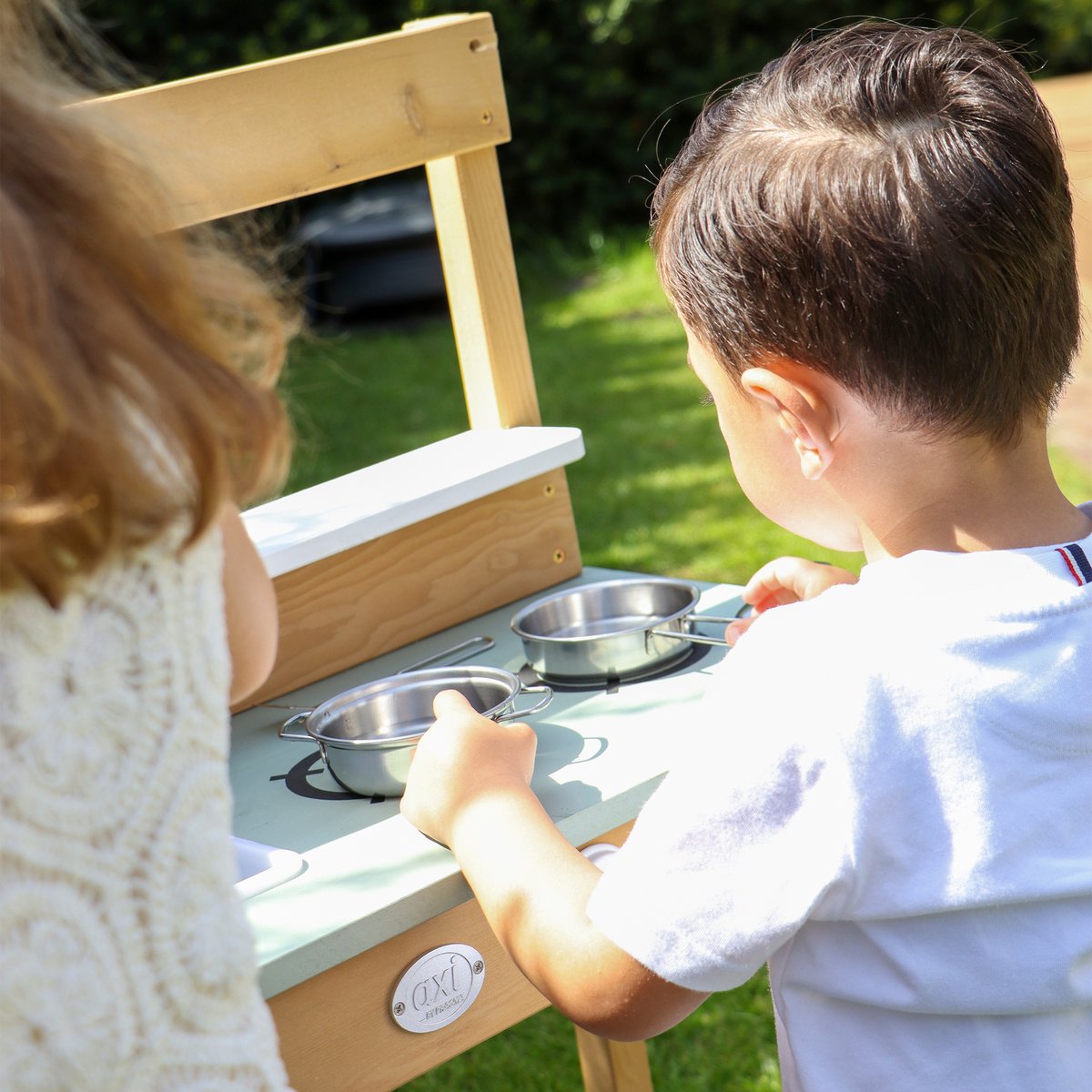 AXI Puck Zand & Water Speelkeuken Bruin/groen - Incl. 6-delige accessoire set - Modder Keuken — afbeelding 13