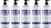 Bodylotion Lavendel 1 Liter - met gratis pomp - set van 5 stuks - Voordeelverpakking