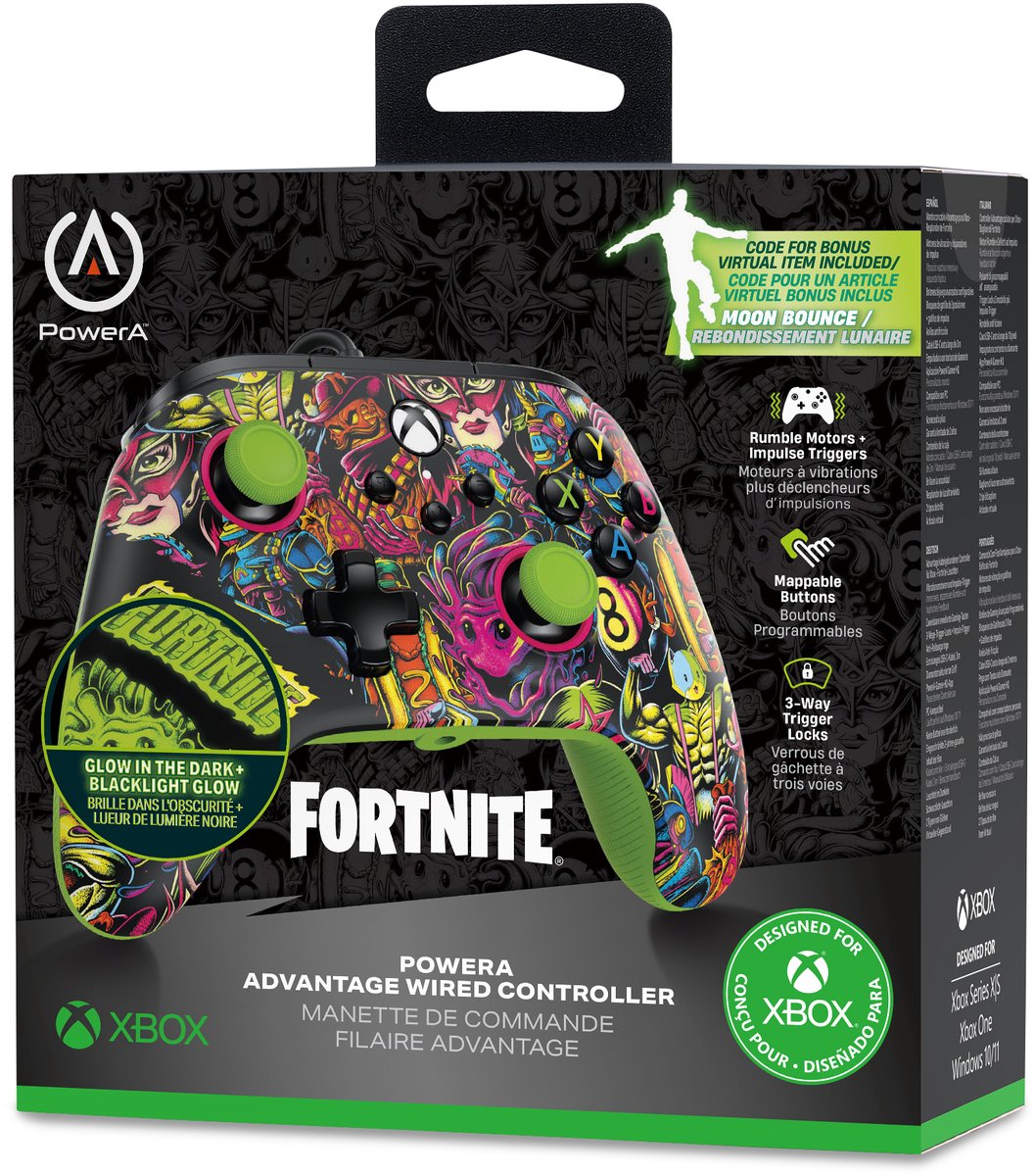 PowerA Bedrade Controller - Xbox Series X|S - Fortnite Glow - 3m USB-kabel – foto 6