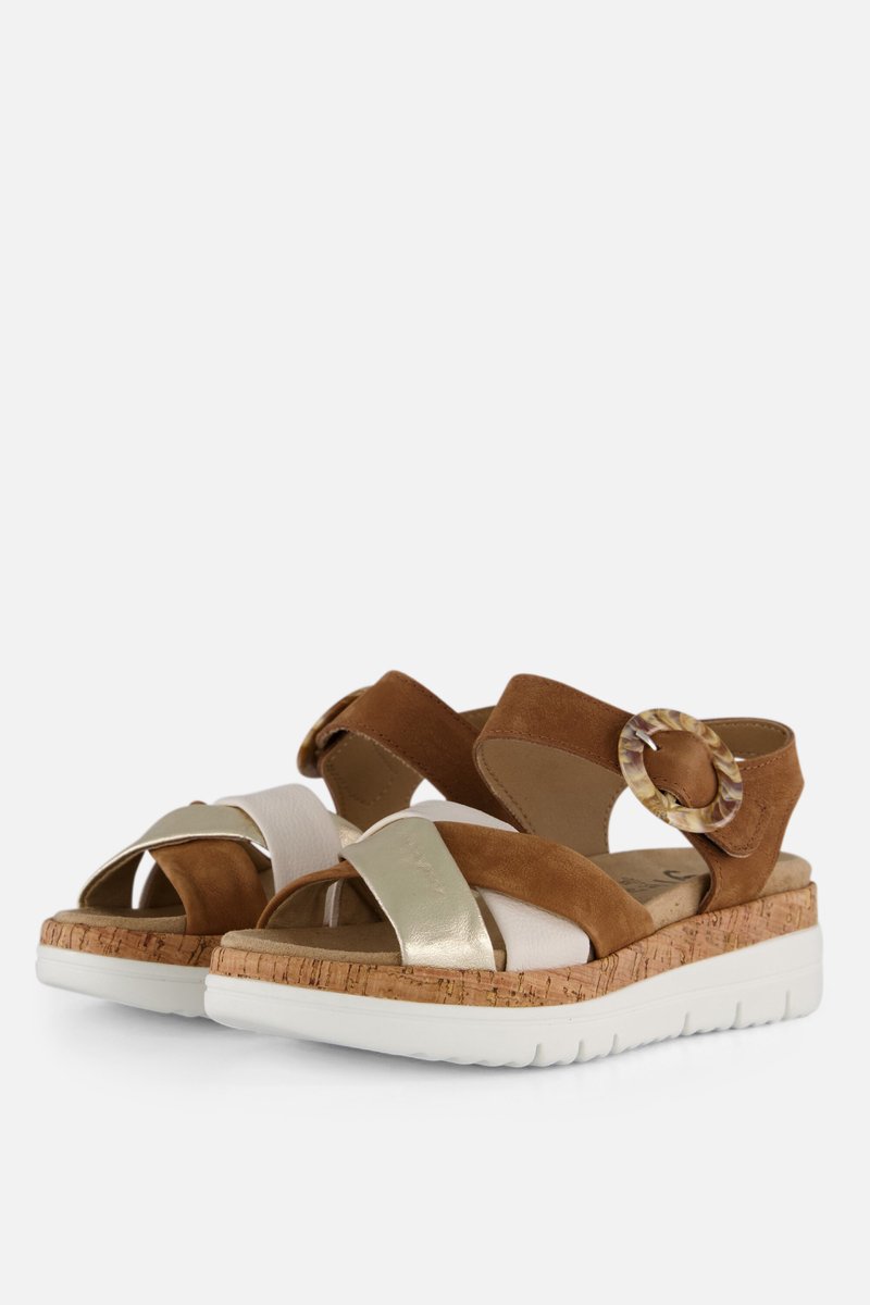 Feyn Sandalen cognac Nubuck - Maat 40