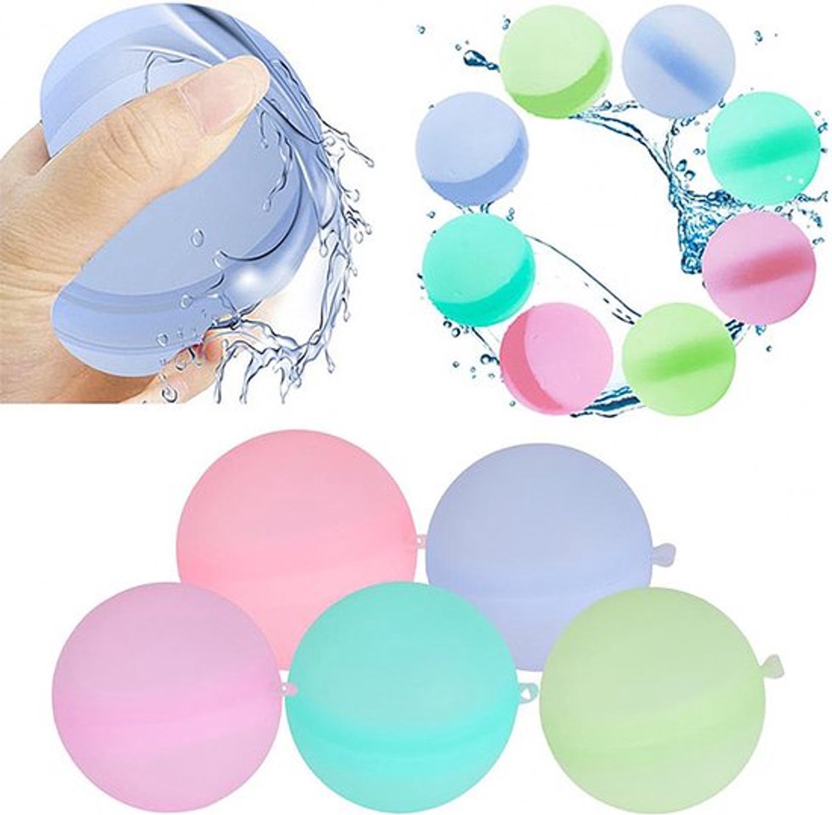 10 x Herbruikbare Waterballonnen Zelfsluitend /Waterspeelgoed / Kinderen / Buiten / Buitenspelen / Speelgoed / Buitenspeelgoed / Zwembad / Water / Zwemmen / Speelgoed meisjes / Speelgoed jongens / Vakantie / Duikspel / Duurzaam – foto 3