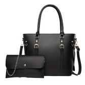 Nivard Handtas Dames - Schoudertas - School - Shopper - Schooltas - Werktas - Zwart
