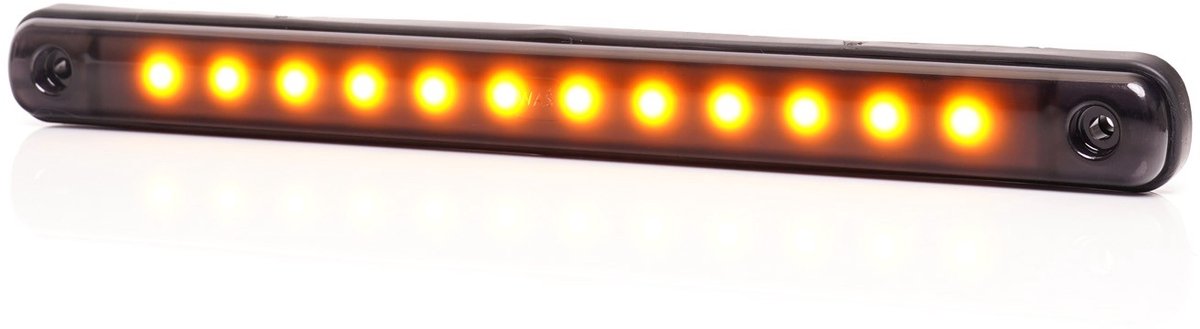 Markeringslicht - WAS - W276 Black - 9.4 - 23.8cm - Smoke - Amber - 12V-24V