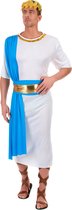 LUCIDA - Blauwe Griekse keizer kostuum voor mannen - L