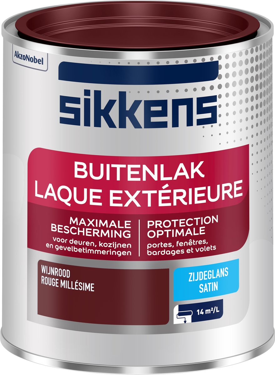 Sikkens - Sikkens Buitenlak - Zijdeglans - Wijnrood - 750 ml