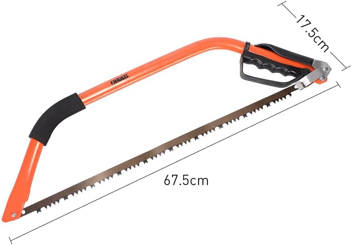 Convy Beugelzaag 600mm – Lichtgewicht Stalen Frame – Harde Tanden – Ergonomisch Handvat – Voor Houtbewerking, Boomstammen & Metaalsnedes