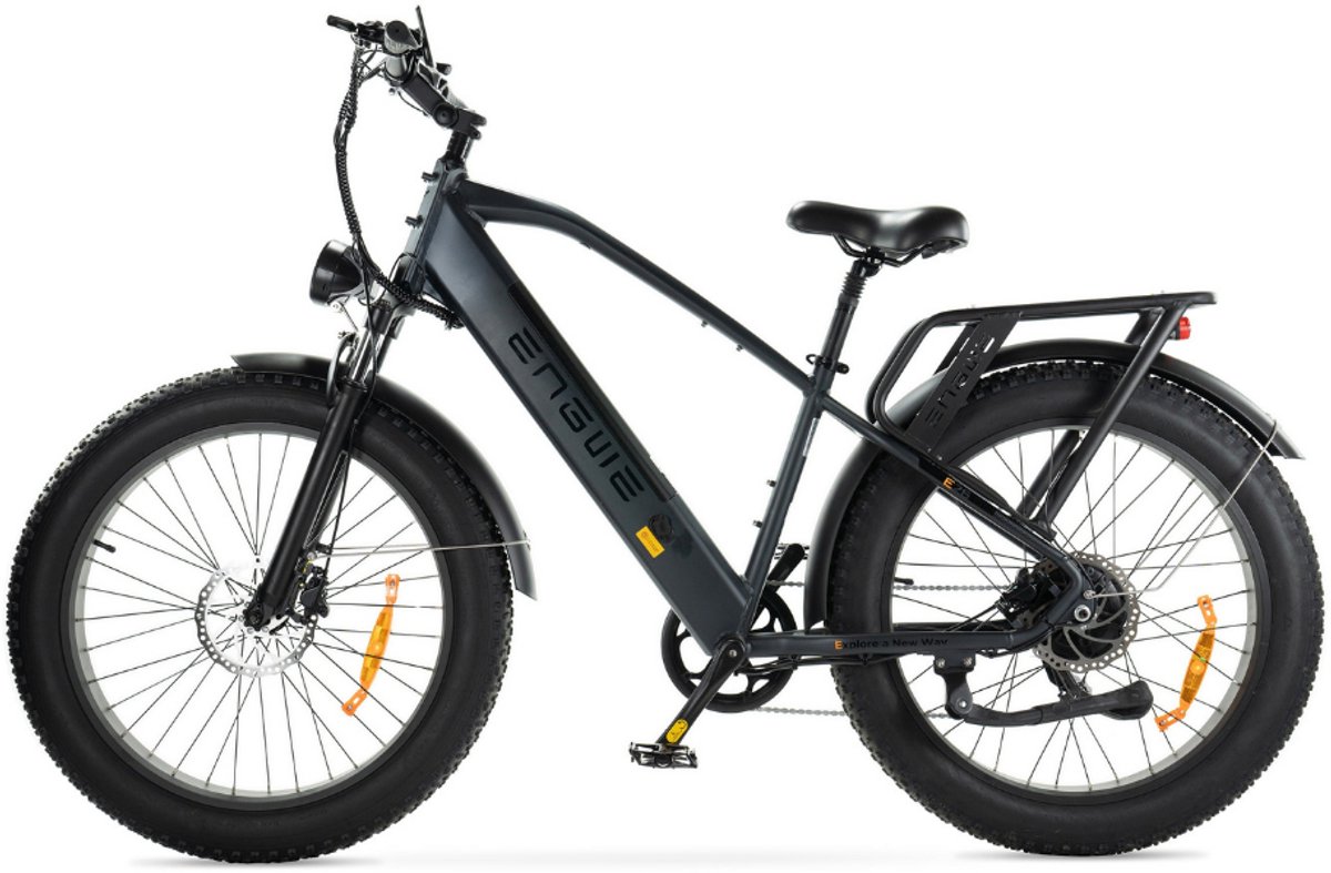 ENGWE E26 Elektrische Fatbike - E-bike - Hoge Instap - 26 Inch - 250W Motor - 7 Versnellingen - 140 km Actieradius - Hydraulische Schijfremmen - Zwart thumbnail 4
