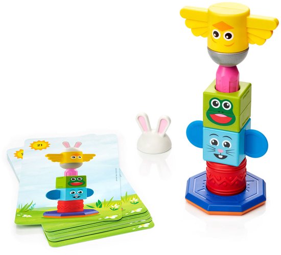SmartMax My First Totem - Magnetisch Sensorisch Speelgoed - 8-Delige Stapelset met Geluid en Textuur - Educatief Speelgoed voor Peuters - Vanaf 1 Jaar