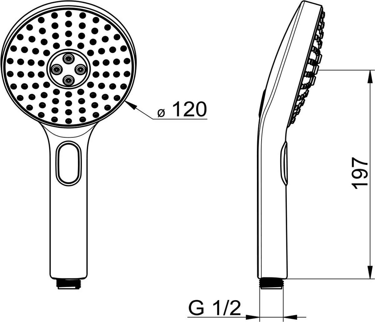 Hansa Activejet handdouche 3F chroom