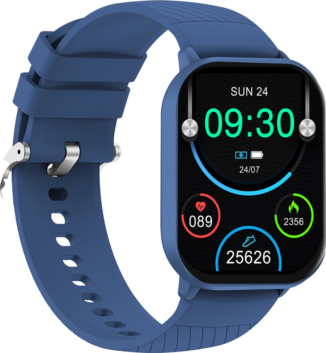 Denver Smartwatch - Android iOS - Volledige Belfunctie - Amoled Display - Sporthorloge - Hartslagmeter - Saturatiemeter - Slaapmonitor - SWC187BU