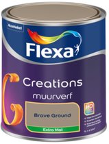 Bol.com Flexa Creations Muurverf - Extra Mat - Brave Ground - 1 liter - Binnenmuurverf - Dekkend aanbieding