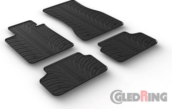Gledring Rubbermatten passend voor BMW 5-Serie G30/G31 2017- (T profiel 4-delig + montageclips)