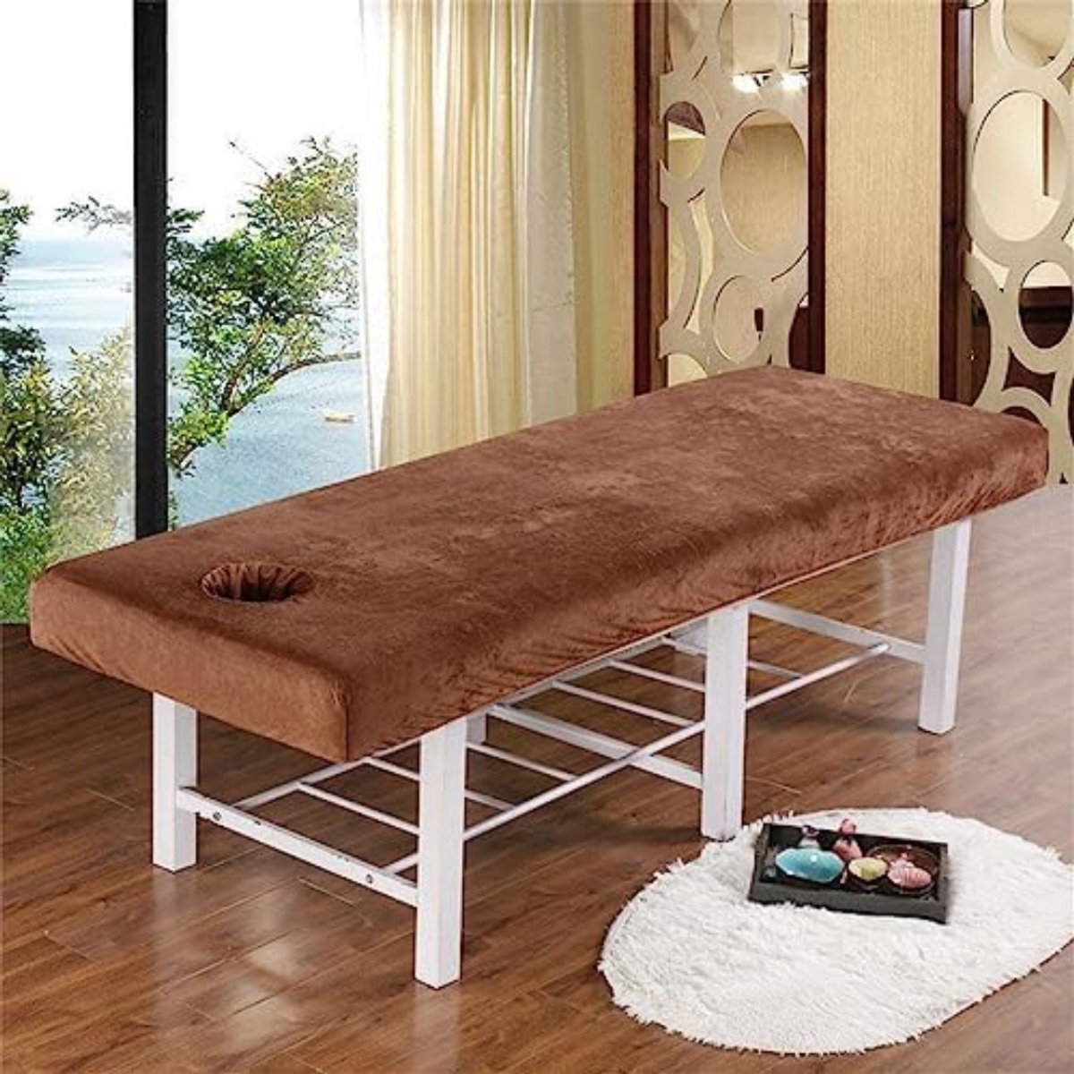 Zylo® Massagetafel Hoeslaken - Massagetafel - Massagetafel Inklapbaar - 27.4 x 24 x 8.5 cm - Koffiekleur