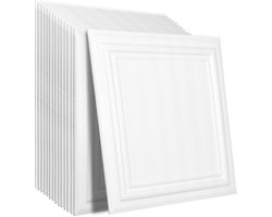 Plafondtegels, 96 Stuks 20 x 20 inch, Polystyreen Plafondtegels van Hoge Kwaliteit, Eenvoudige Installatie/Snijden, Gelijmde Plastic Plafondtegels