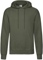 Fruit of the Loom Sweater - met capuchon - olijfgroen - volwassenen - Hoodie 2XL