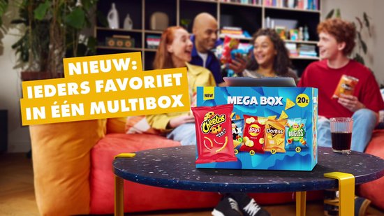Lay's Chips Mega Box Mix - Paprika, Naturel & Nacho Cheese - Doos