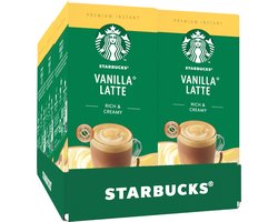 Starbucks Vanilla Latte oploskoffie - 6 doosjes x 5 zakjes