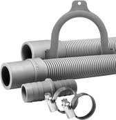 Dparts afvoerslang verlengset - 1,5m - voor vaatwasser en wasmachine - 19mm x 21mm verlengslang - verbindingsstuk - bocht voor afvoerslang - slangklemmen - waterafvoerslang - 1.5 meter waterslang flexibel slang 150cm