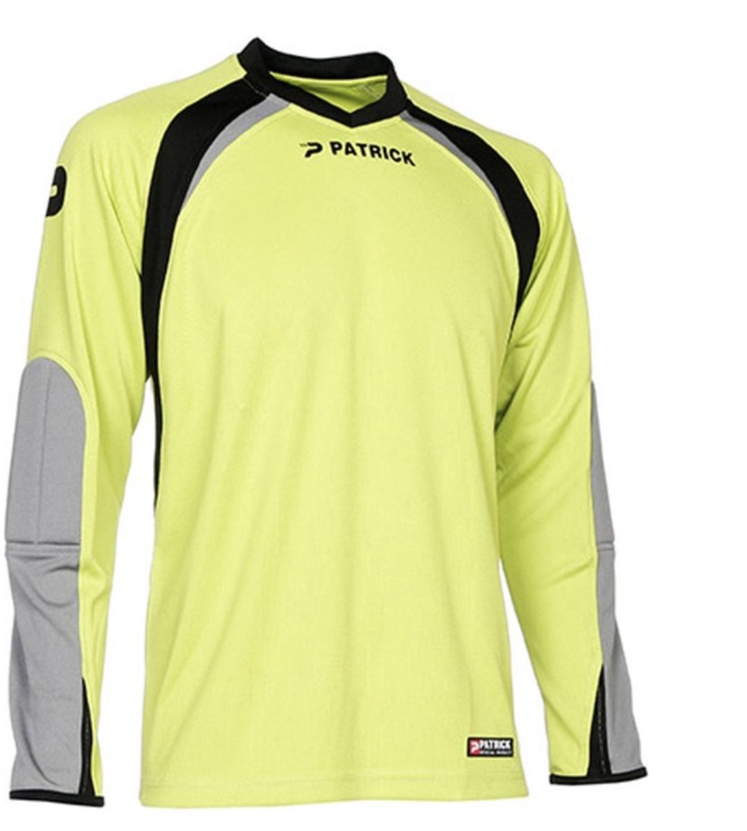 Patrick Calpe110 Keepershirt Lange Mouw Kinderen - Fluogeel / Grijs / Zwart | Maat: 4XS (110/116), 5/6 jaar