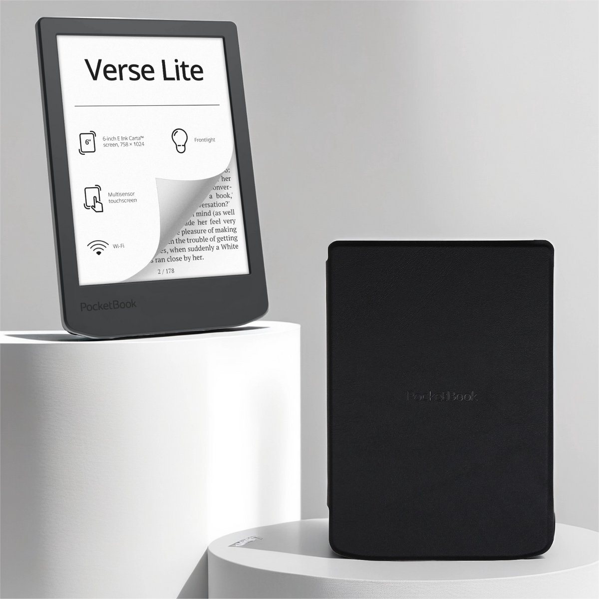 PocketBook Verse Lite + Zwart PocketBook hoesje