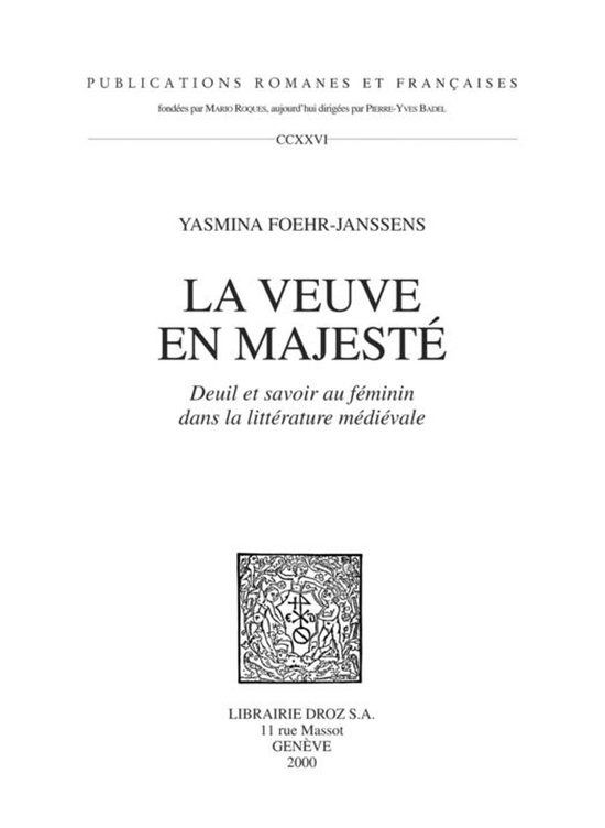 Publications Romanes et Françaises - La Veuve en majesté : ... - cover