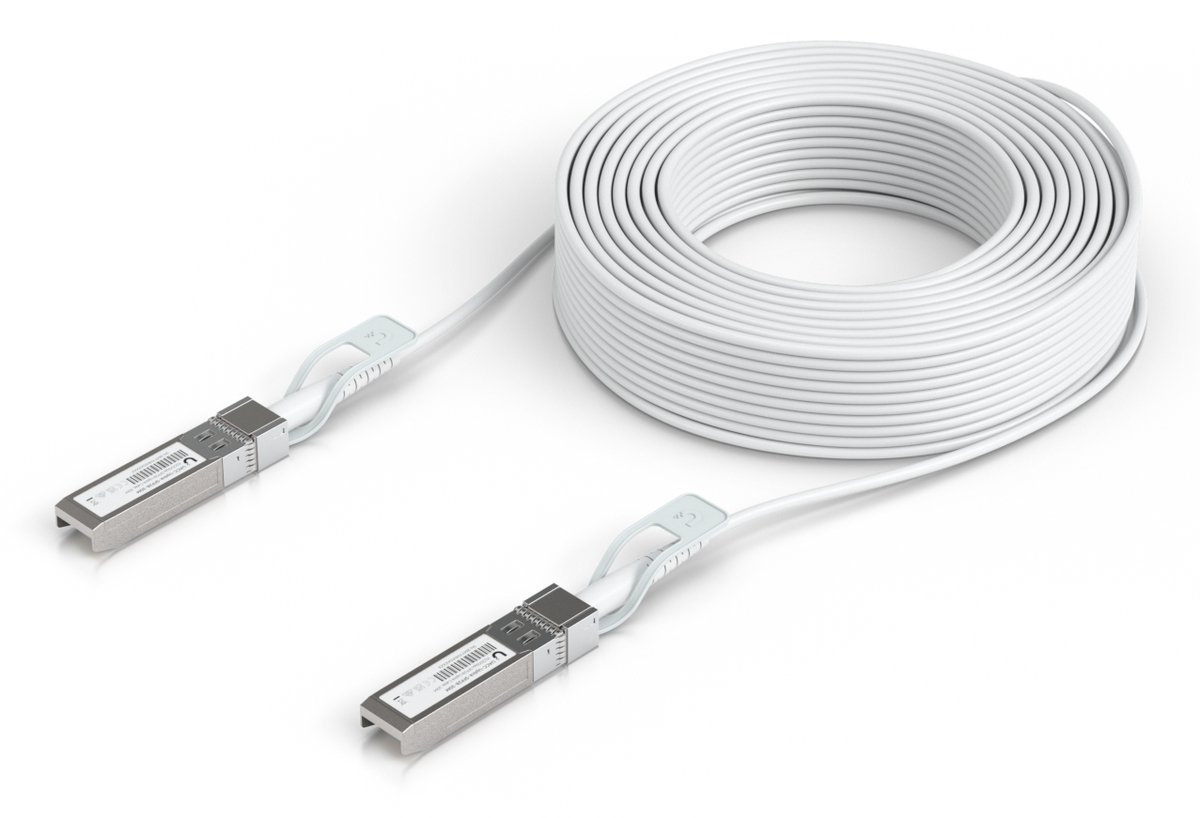 Ubiquiti UACC-Uplink-SFP28-30M InfiniBand en Glasvezelkabel Wit