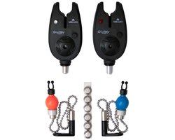 Mikado Beetmelder Set Karper – 2 Beetmelders met Hangers – Karpervissen Alarm Set