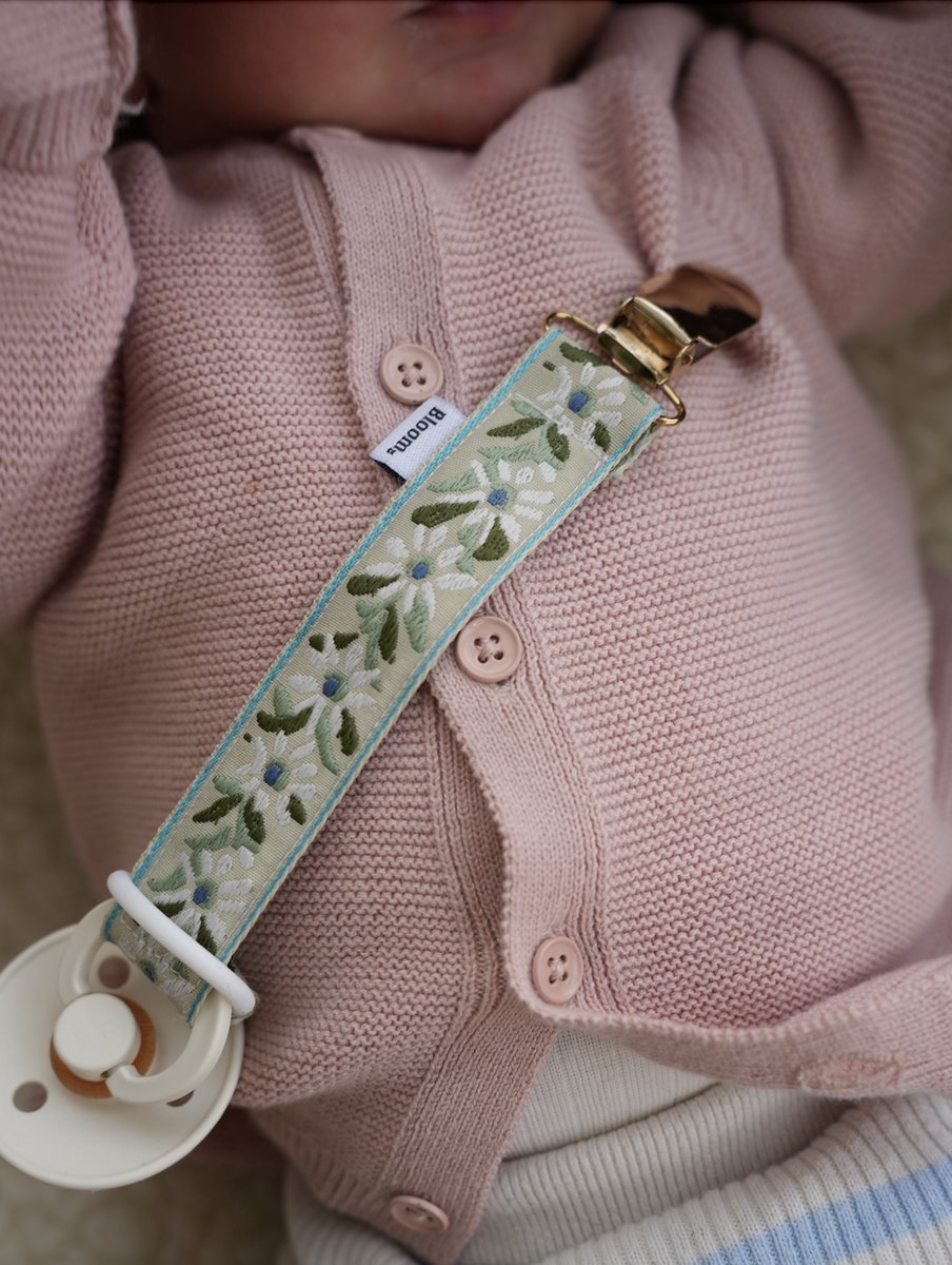 Goedkoopste Bloom Babies - Speenkoord Cannes- Handgemaakt Speenclip - Kraamcadeau - Gratis inpakservice - Baby