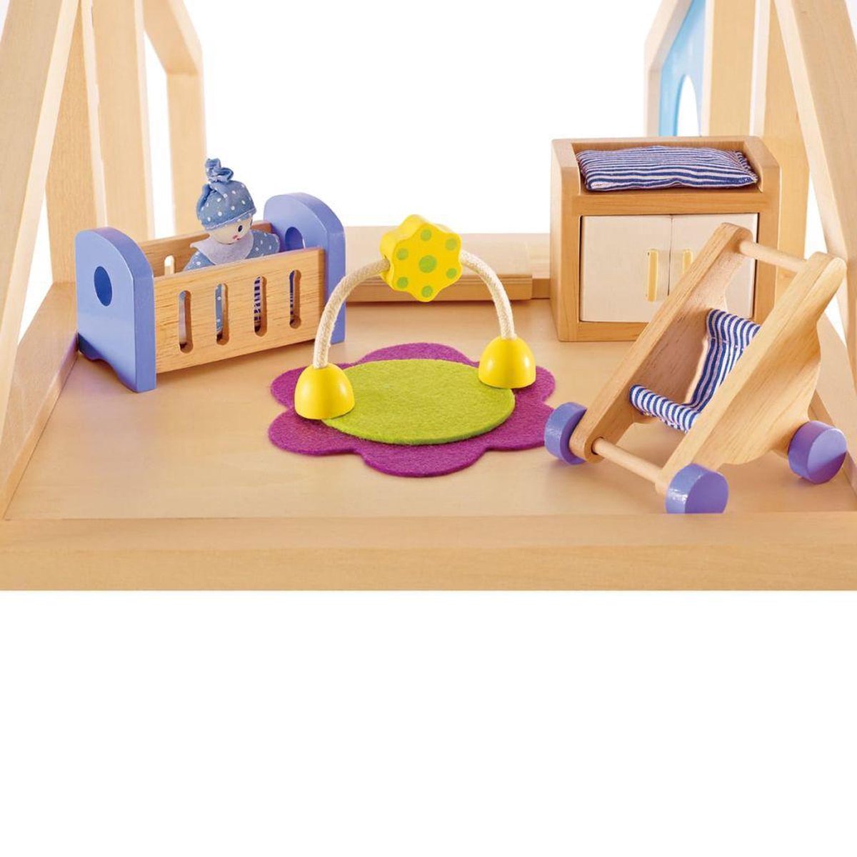 Hape Babykamer Poppenhuis Meubels - Houten Speelkamer met 8 Onderdelen, vanaf 3 Jaar — afbeelding 8