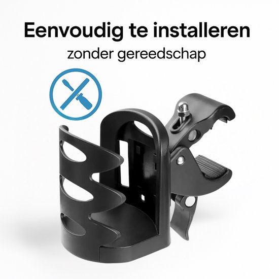 JustValue - Bekerhouder - Verstelbaar - Buggy - Kinderwagen - Fiets - Fleshouder - Bidonhouder - Blikhouder - Drankhouder van justvalue — afbeelding 4