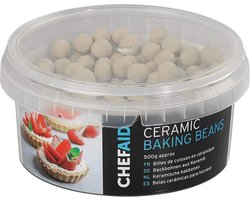Chef Aid Bakbonen van Keramiek/bakparels – 500g – Herbruikbare – Blindbakvulling– Voor Quiches, Taarten & Pies